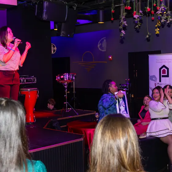 Live music on stage during the night.